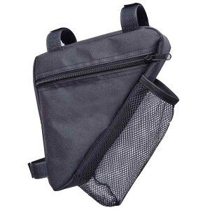 自転車バッグ トップチューブ 三角 ツールバッグ ボトルホルダー ドリンクホルダー マウンテンバイク ロードバイク サイクリング サイクル ライド アウトドア 軽量 ポリエステル ブラック(x