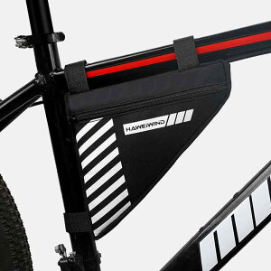 自転車バッグ ロードバイク MTB クロスバイク フレームバッグ フロントバッグ ツールバッグ 帆布 撥水 軽量 1.5L ボトルホルダー 水筒収納 サイクリング ツーリング用 ダークブラック ブラッ