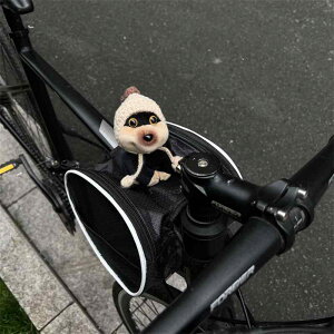 自転車バッグ かわいい ミツバチ犬 デザイン フロントフレームバッグ トップチューブバッグ ロードバイク マウンテンバイク 汎用 ポーチ 収納 小物入れ サイクリング