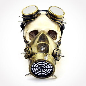 マスク スチームパンク ゴーグル レトロデザイン ヴィンテージ調 プラスチック 樹脂製 コスプレ アニメ 小道具 アクセサリー アンティークゴールド アンティークシルバー 赤銅色