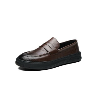 ローファー メンズ 男性 本革 レザー ドライビングシューズ モカシン ビジネスカジュアル 革靴 スリッポン オールシーズン 普段使い ステッチ ラウンドトゥ ローヒール 通気性 ゴム底