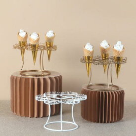 アイスクリーム コーン スタンド ソフトクリーム ホルダー 展示 ヨーロピアン テーブル デコレーション ラウンド ケーキ ディスプレイ
