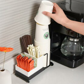 紙コップホルダー カップディスペンサー 置き型 カップスタンド 使い捨てカップ デスクトップ カップホルダー コーヒー 収納 ボックス