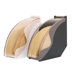 コーヒーフィルターケース ペーパー ホルダー シンプル キッチン 収納 無垢材 扇形 木製 防塵 ボックス 入れ物 容器
