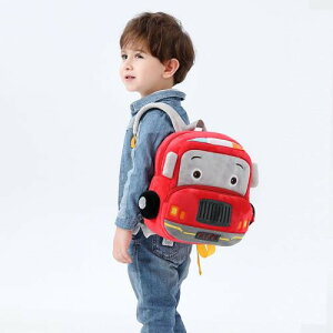 リュック キッズ 子供 男の子 バックパック 鞄 くるま 車 乗り物 幼稚園 通学 消防車 スクールバス かわいい