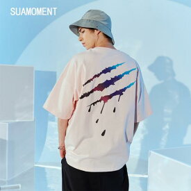 tシャツ トップス メンズ レディース おしゃれ カジュアル ファッション グラデーション 半袖 ストリート ヒップホップ カップル 白 ピンク 青