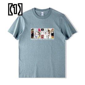 tシャツ 半袖 メンズ プリント Guochaoシャツ ボーイズ サマー ラウンド ネック コットン ゆったり ハーフ スリーブ チャイニーズ 北京 オペラ 印刷
