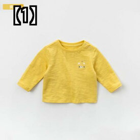 キッズ ファッション 長袖 トップス ベビー 男の子 女の子 赤ちゃん 子供用 春 秋 コットン シャツ 子供服 黄色 赤 ピンク