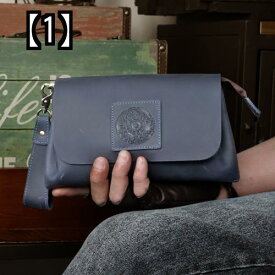 財布 メンズ レザー ウォレット クラッチ レトロ ハンドバッグ 革 多機能 リスト バッグ ビジネス カジュアル 青 黒 茶色