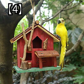 鳥箱 鳥かご バードハウス 鳥の巣 ガーデニング オーナメント 庭 雑貨 DIY 無垢材 装飾