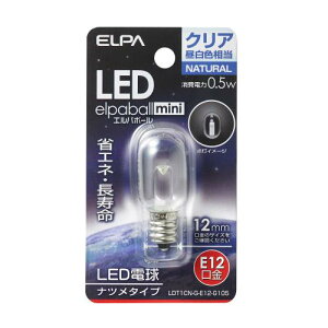 ELPA LED�i�c���� �������a12mm �N���A�����F LDT1CN-G-E12-G105