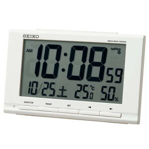 �Z�C�R�[�N���b�N(Seiko Clock) �u�����v �� �{�̃T�C�Y:9.1×14.8×4.7cm �ڊo�܂����v �d�g �f�W�^�� �J�����_�[ ���x ���x �\�� SQ789W