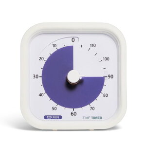 TIME TIMER MOD 60��/120�� �^�C���^�C�}�[ ���b�h �J�o�[�t�� ���ԊǗ� �w�K�^�C�}�[ TTM9-GR-W ���C���O���[�� 60�� / �z���C�g 120�� 9cm TTM9-120-W