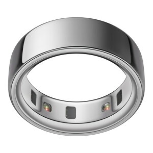 Oura Ring ��4���� �X�}�[�g�����O - �V���o�[ - �T�C�Y9 /iPhone/Android�Ή� /�܂��̓T�C�Y�m�F:��p�T�C�Y�L�b�g�Ή�/�����E�S���E�t�B�b�g�l�X���v��/�Œ�8���ԃo�b�e���[����