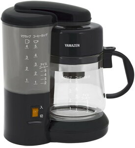 [�R�P] �R�[�q�[���[�J�[ 650ml 5�t�p �h���b�v�� �A�C�X�R�[�q�[ �ȒP���� �ۉ��@�\ ���ʖڐ���t�� �R���p�N�g �u���b�N YCA-502(B)