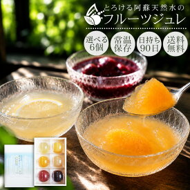 ゼリー ギフト 高級 フルーツゼリー 6個セット 送料無料 『 選べる フルーツジュレ 』 夏ギフト お中元 父の日 まだ間に合う 常温保存 個包装 阿蘇 天然水 果肉 詰め合わせ 熊本 老舗 ブランド スイーツ プレゼント 手土産 お菓子 誕生日 内祝い お供え 快気祝い お礼
