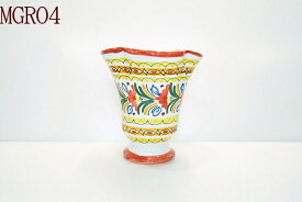 【GRANADA】■かわいいスペイン陶器■　花瓶　MGRO MGVA【W19cm×H21cm】　フラワーベース　花器　スペイン陶器　トレド　手描き　プレゼント　ギフト　民芸陶器