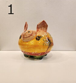 【GRANADA】■かわいいスペイン陶器■ ぶた　豚　可愛い　個性的　鉢カバー　小物入れ　スペイン　コルドバ　民芸陶器　プレゼント　ギフト　装飾