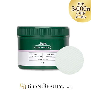 \最大3,000円OFF/ VT シカマイルドトナーパッド 60枚入り 拭き取り化粧水 時短 部分ケア トナーパッドブイティーコスメティック