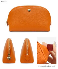 高級感溢れる 全面本革 × 日本製 化粧ポーチ [Plumeria/プルメリア] グランクレエ ブランド レディース 牛革 豚革 レザー かわいい 大容量 自立 収納 コスメポーチ メイク おしゃれ ギフト プレゼント 30代 40代 50代 送料無料