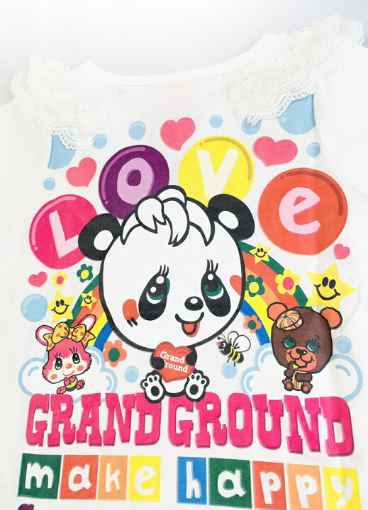 楽天市場 30 Offセール 21春夏新作 グラグラ アメノチハレｔシャツ Grandground グラグラ ハッピー パンダ 子供服 半袖tシャツ キッズ 人気 おすすめ キャラクター 可愛い 女の子 90cm 100cm 110cm 1cm 130cm 140cm Grandground