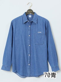 【大きいサイズ】ジェリー/GERREY デニム レギュラーカラー長袖シャツ