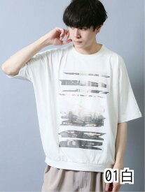 【値下げ】 グラフィックアート タックイン半袖BIGTシャツ Tシャツ/カットソー
