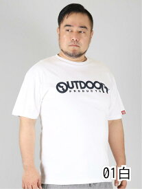 【大きいサイズ】アウトドアプロダクツ/OUTDOOR PRODUCTS 綿天竺 クルーネック半袖Tシャツ(セットアップ可能) Tシャツ/カットソー