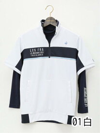 【タイムセール】 【大きいサイズ】ルコックスポルティフ ゴルフ/le coq sportif GOLF インナー付き半袖カットソー アンサンブル