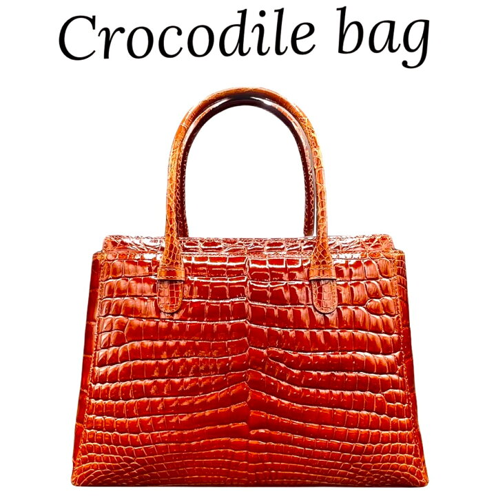 楽天市場】【クロコダイルバッグ】【SALE】 クロコダイル ハンドバッグ  