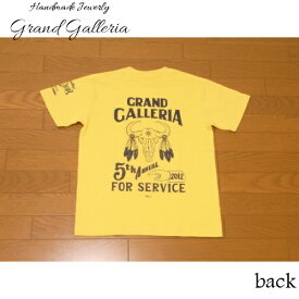 【送料無料】【Grand Galleria グランドガレリア】 5周年記念Tシャツ バッファロースカル バナナイエロー 黄色 S M L XL シルバーアクセサリーショップ メンズ 彼氏 誕生日 プレゼント ギフト包装