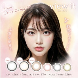 ビューイットカラーワンデー(10枚)【1箱】view it BC8.7 DIA14.2 着色直径13.5 含水率58% 潤い成分 UVカット 製造販売元SEED カラコン ワンデー カラーコンタクト ナチュラル 度あり 度なし 高度数対応 送料無料