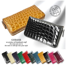 ポイント2倍 再入荷 GODANE ゴダン正規販売代理店 最高級 シャムクロコ ラウンドファスナー 財布 spcw81275 camel キャメル 一枚革 品質保証書付 ギフト 誕生日プレゼント 父の日 ウォレット 天赦日 一粒万倍日