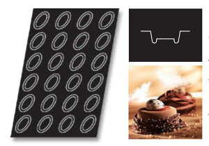 hD}[ tLVp FLEXIPAN FP1054 T@ȉ~savarins ovales(8cm×6cm×H2.5cm)24t`TCY(585×385)i