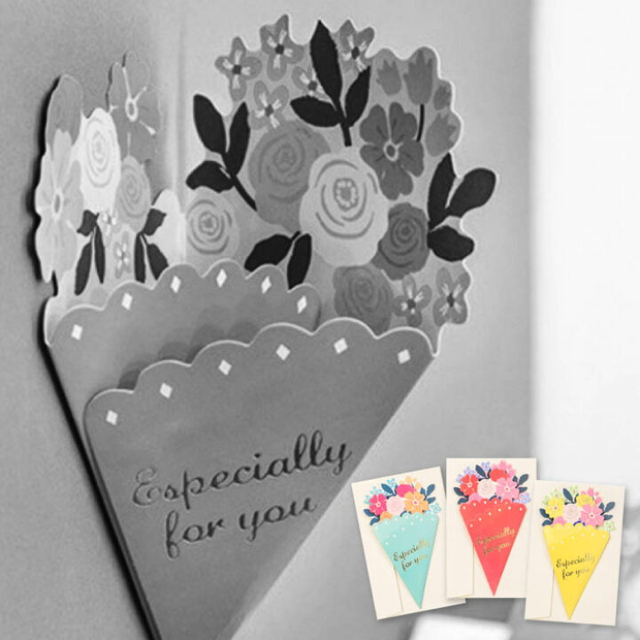 楽天市場 ブーケカード グリーティングカード 花 フラワー カード 手紙 文房具 プレゼント お祝い 誕生日 結婚 父の日 母の日 ギフト 花束 誕生日カード 出産祝い バースデーカード ウェディングカード メッセージカード Grand Cinc