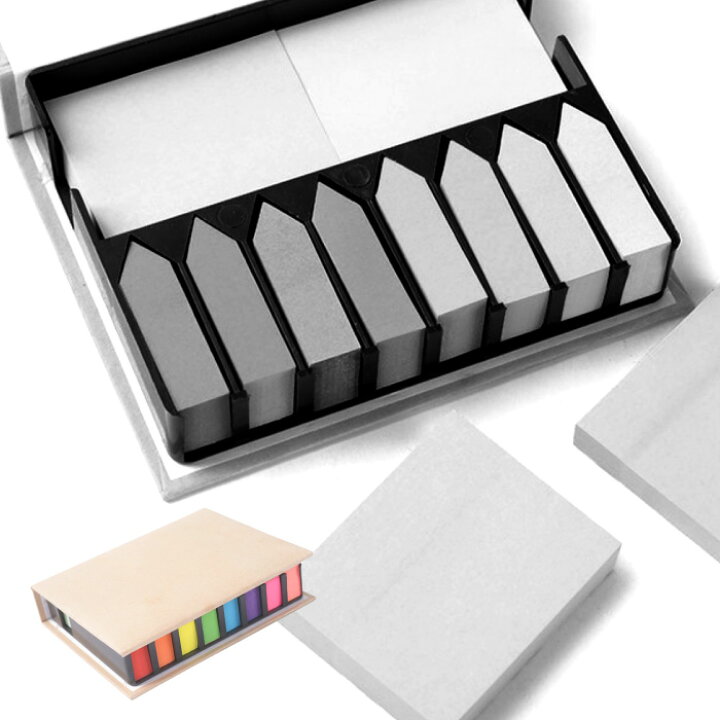 楽天市場 文具 文房具 付箋 大判 大判サイズ ノート おしゃれ シンプル 罫線入り 罫線 方眼 無地 ナチュラル 3パターン1セット ホワイト 白 ブラウン 茶色 メモ メモ帳 日記帳 粘着 おまけ Grand Cinc