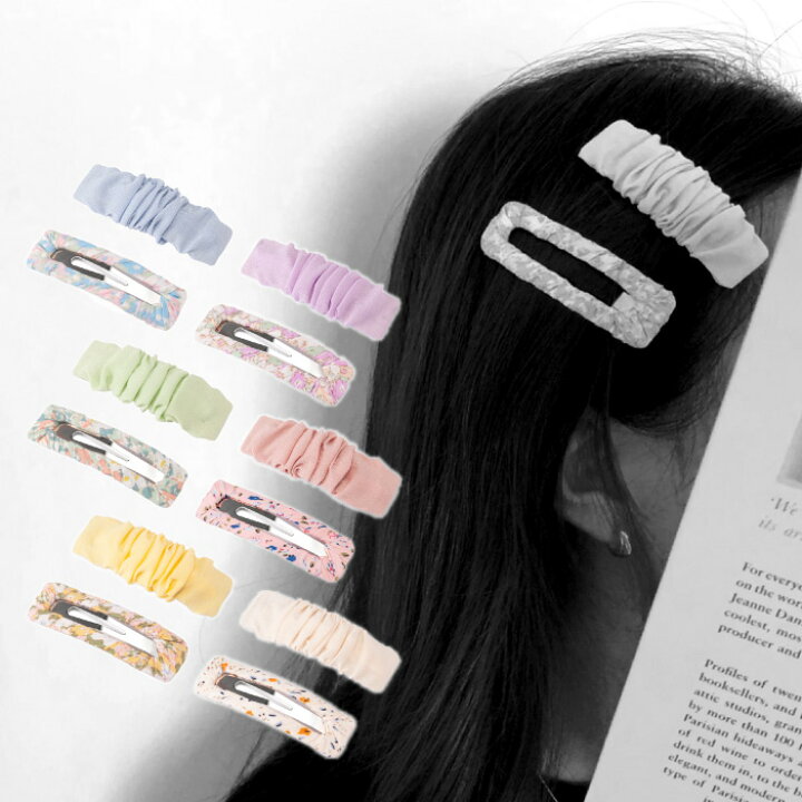 楽天市場 ヘアクリップ セット 大人っぽい ヘアピン ヘアアクセサリー ヘアピンセット ヘアアレンジ シンプル かわいい パッチンどめ 子供 女の子 花柄 布ピン ミニ 小さい ミニパッチン ピン ヘアアクセ キッズ シフォン くしゅくしゅ 前髪留め キュート 大人 春 夏
