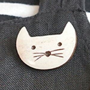 u[` Lbg L zCg ˂ lR cat Lbg BROOCH NEKO WH A1319 ANVX Akorat AR[g  {[  [` k  킢 A1319