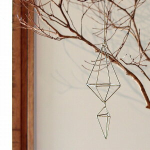 ダイヤオーナメント 2連 インブルーム クレエ Creer in bloom プランツケージ置物 飾り オブジェ オーナメント ガーデニング雑貨 ガーデン雑貨 インテリア雑貨 ナチュラル アンティーク かわい