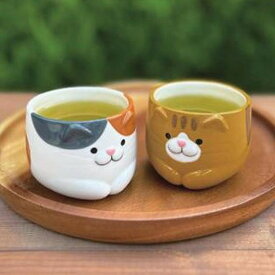 湯呑み 猫湯呑み みけ とら 三毛猫 トラ猫 デコレ DECOLE コップ 茶碗 湯のみ 湯飲み 湯呑み 和食器 食器 おしゃれ かわいい キッチン雑貨 アニマル 動物 おしゃれ かわいい