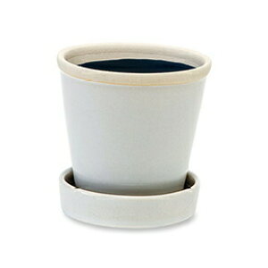 植木鉢 おしゃれ 陶器鉢 フラワーポット パステルカラー カラフル 皿付き 室内 径13cm 高12.5cm 底穴あり ホワイト イエロー ブラック グレー ターコイズ glossy pot 13