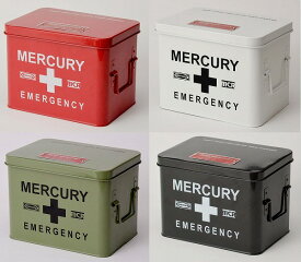 mercury マーキュリー エマージェンシーボックス レッド ホワイト カーキ ブラック 小物入れ 収納 BOX ボックス バスケット【ポイント10倍】