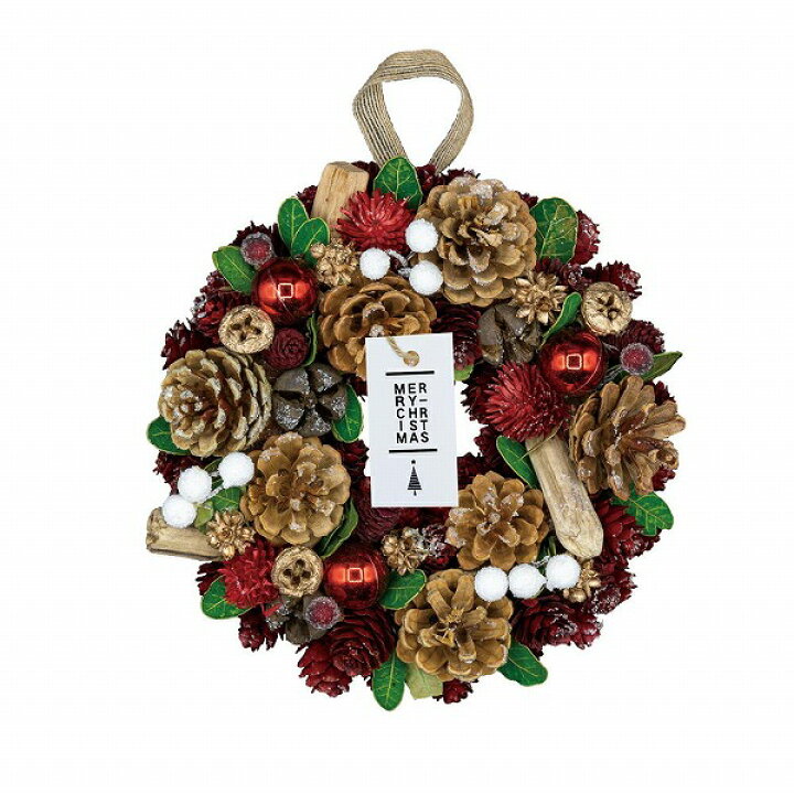 楽天市場 松ぼっくりのリース Mサイズ クリスマス リース 松ぼくっり 造花 玄関 ドア 松ぼっくり クリスマスリース 25cm ウェルカムリース 冬 屋外 おしゃれ クリスマス飾り 玄関飾り 北欧 アーティフィシャルフラワー 誕生日プレゼント ギフト 赤 ツリー ポイント