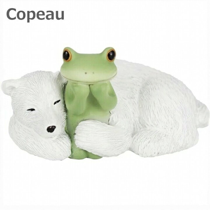 楽天市場】コポー Copeau お昼寝シロクマとカエル 白熊 白クマ 622514 