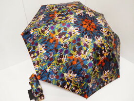 アナスイ　ANNASUI　カラフルな花模様　ロゴ入り　グラスファイバー骨使用　婦人折り畳み傘　日本製