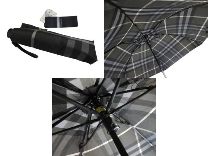 楽天市場】バーバリー BURBERRY 総チェック柄 ロゴ入り 紳士折り畳み傘  