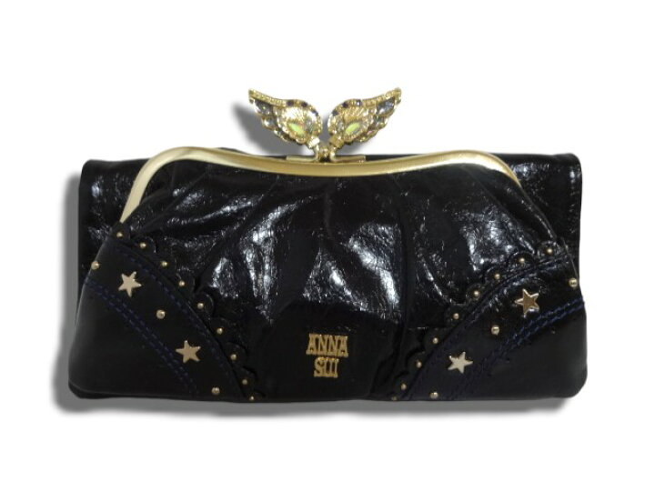 楽天市場】アナスイ ANNA SUI ニケ 長財布 がま口長財布 羽がま口 牛革 