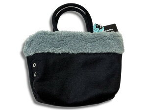 アツコマタノ Atsuko Matano またのあつこ マタノアツコ バッグ ミニバッグ トートバッグ ランチバッグ ひょっこりMEME 黒猫MEME ブラック もふもふ ボア付き 日本製 レディー