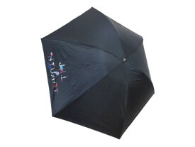 ジルスチュアート　JILLSTUART　ロゴ入り　刺繍　折り畳み傘　晴雨兼用傘　日傘　UV　はじきカバー付き　ブラック　レディース　ドット柄