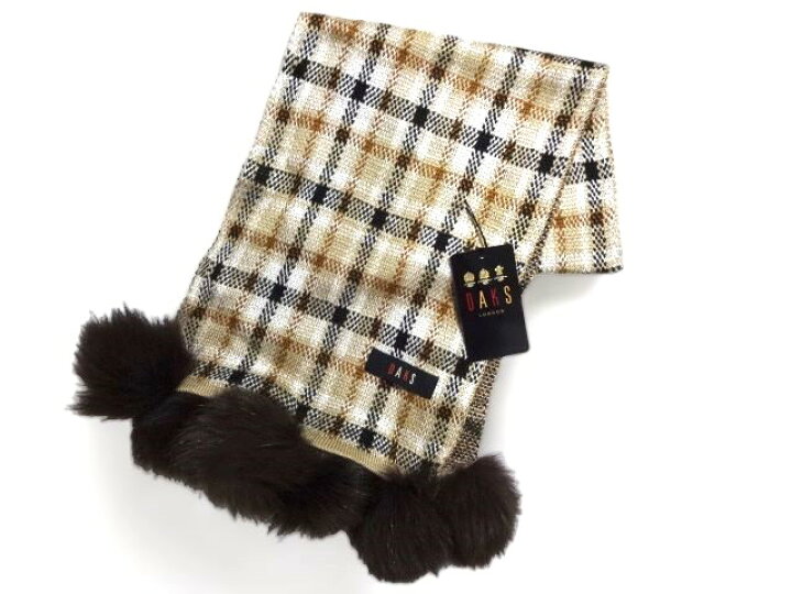 楽天市場】ダックス DAKS マフラー フォックス ウール使用 チェック柄 